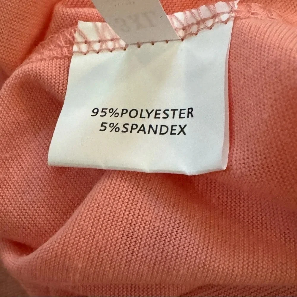 Amazon 3X Shirt Top Peach Orange Solid Sleeveless Square Neck Stretch Knit - Picture 6 of 7